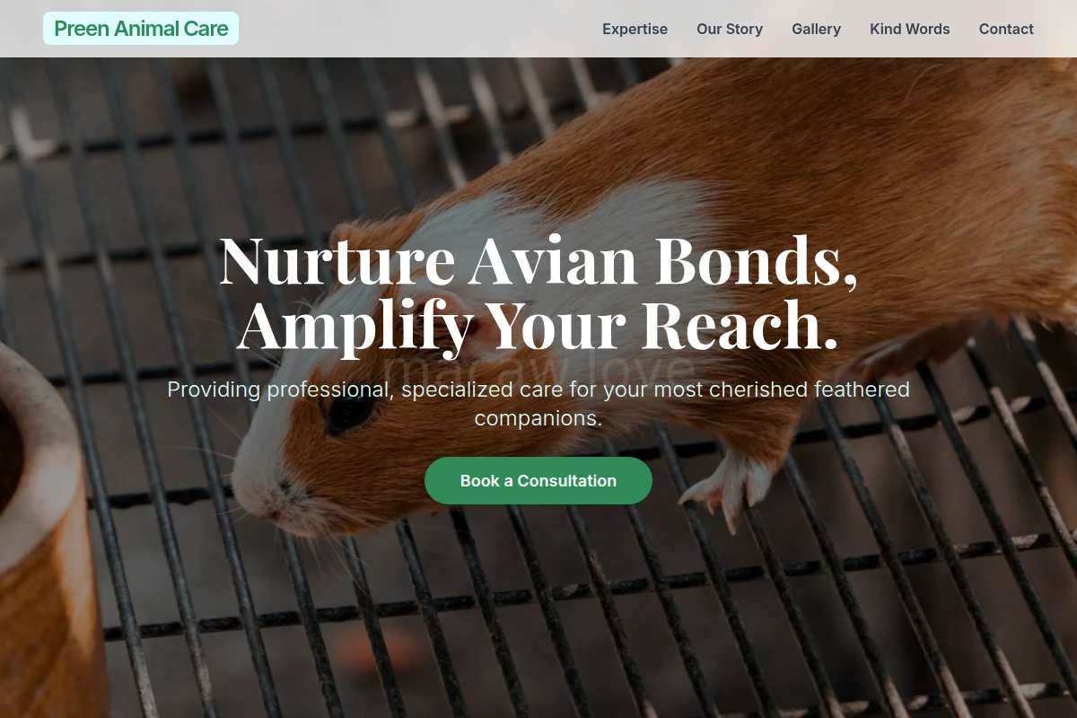 Premium Animal Care Website Design